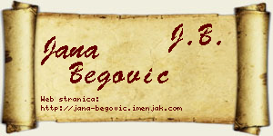 Jana Begović vizit kartica